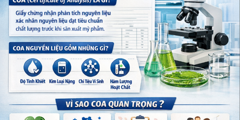 COA nguyên liệu là gì? Vì sao COA quan trọng trong sản xuất mỹ phẩm? 4