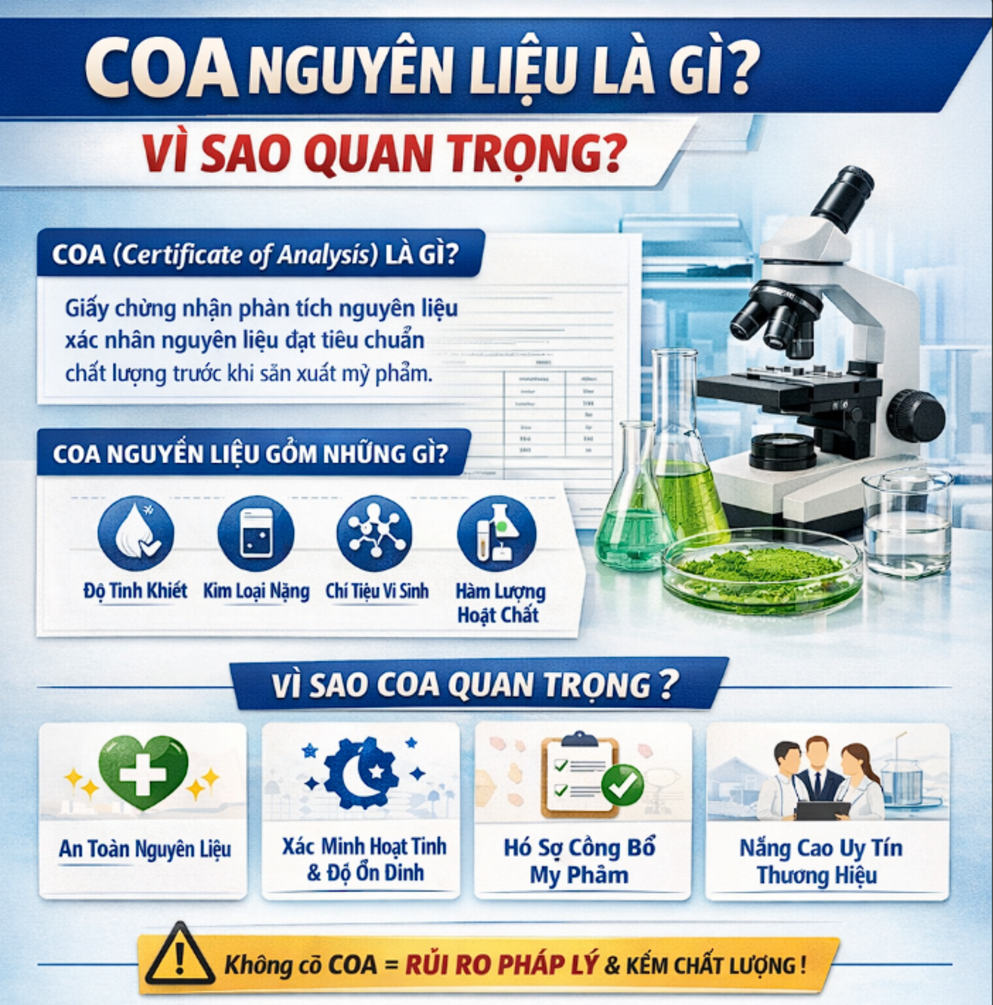 COA nguyên liệu là gì? Vì sao COA quan trọng trong sản xuất mỹ phẩm? 3