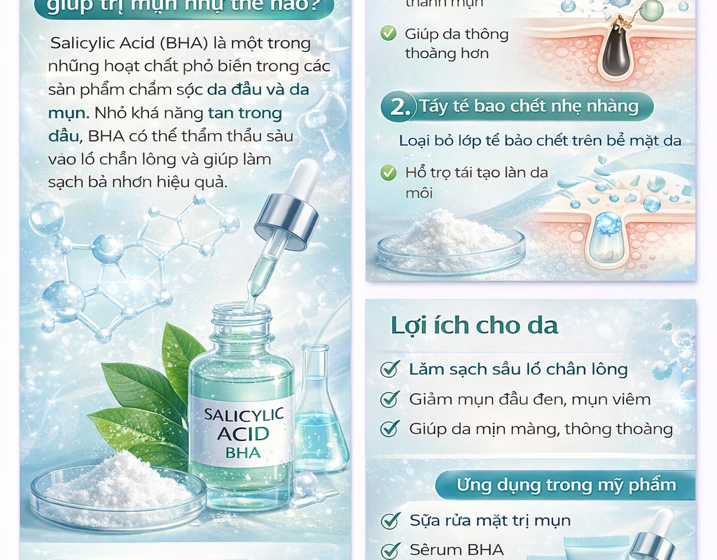 Salicylic Acid (BHA) giúp trị mụn như thế nào? 4