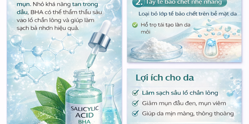 Salicylic Acid (BHA) giúp trị mụn như thế nào? 1