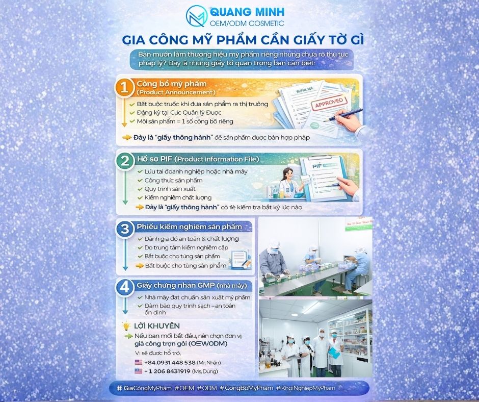 Gia công mỹ phẩm cần giấy tờ gì? Hướng dẫn đầy đủ cho người mới bắt đầu 1