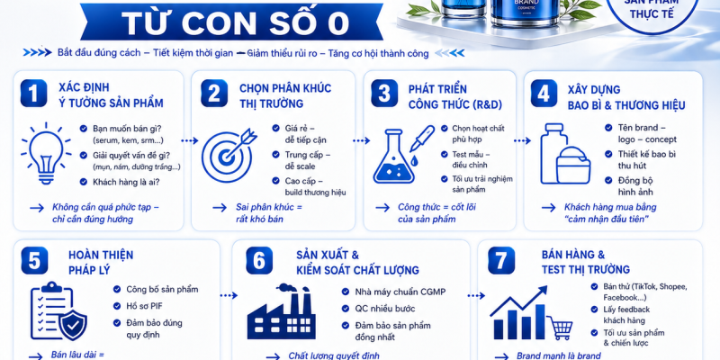 CÁCH XÂY DỰNG BRAND MỸ PHẨM TỪ CON SỐ 0 1