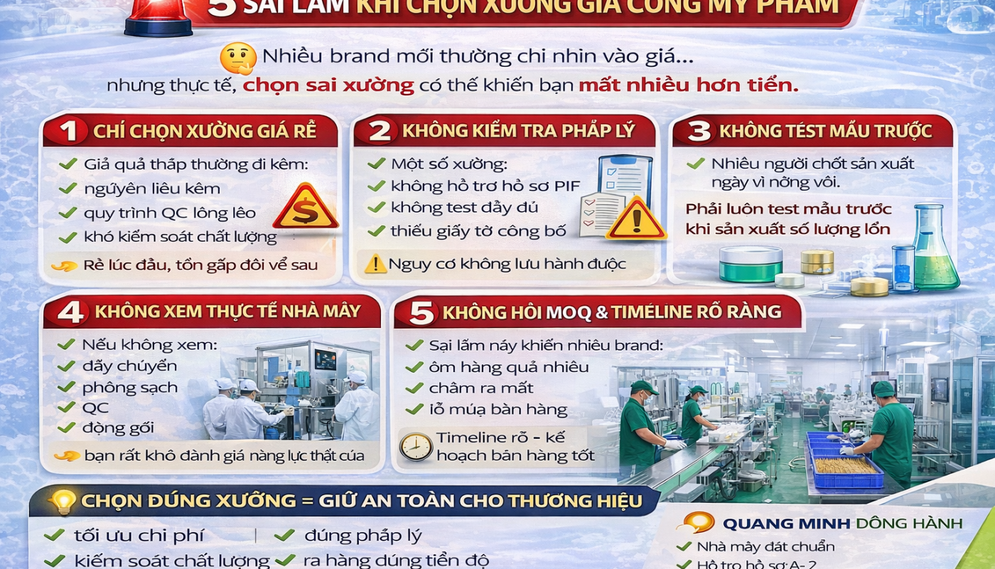 5 SAI LẦM KHI CHỌN XƯỞNG GIA CÔNG MỸ PHẨM 3