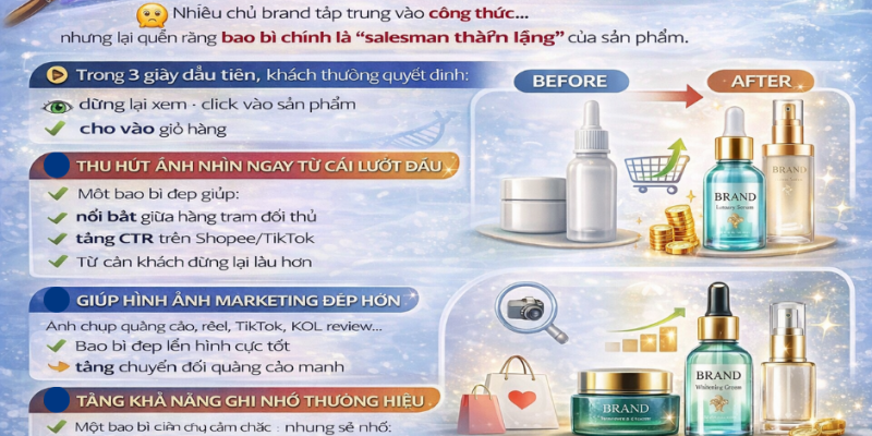 BAO BÌ ĐẸP ẢNH HƯỞNG DOANH SỐ THẾ NÀO? 1