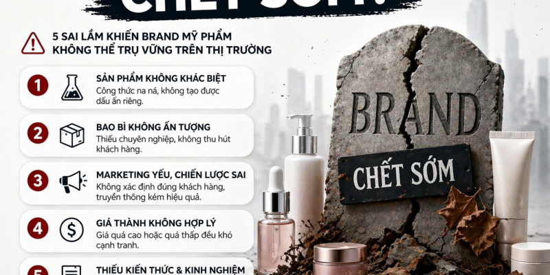 Bạn có biết? Rất nhiều thương hiệu mỹ phẩm không tồn tại nổi sau 6–12 tháng đầu 1