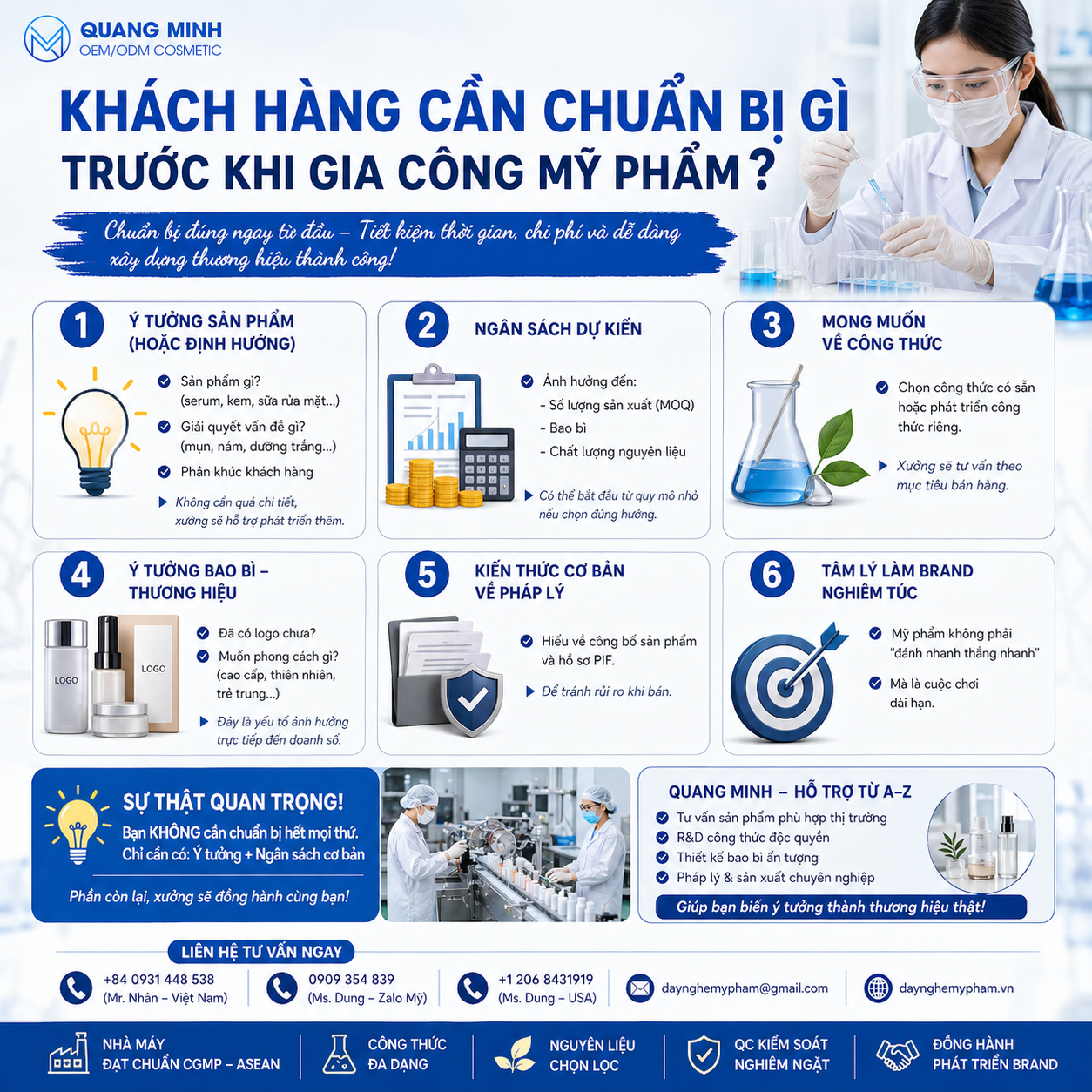 KHÁCH HÀNG CẦN CHUẨN BỊ GÌ TRƯỚC KHI GIA CÔNG MỸ PHẨM? 1