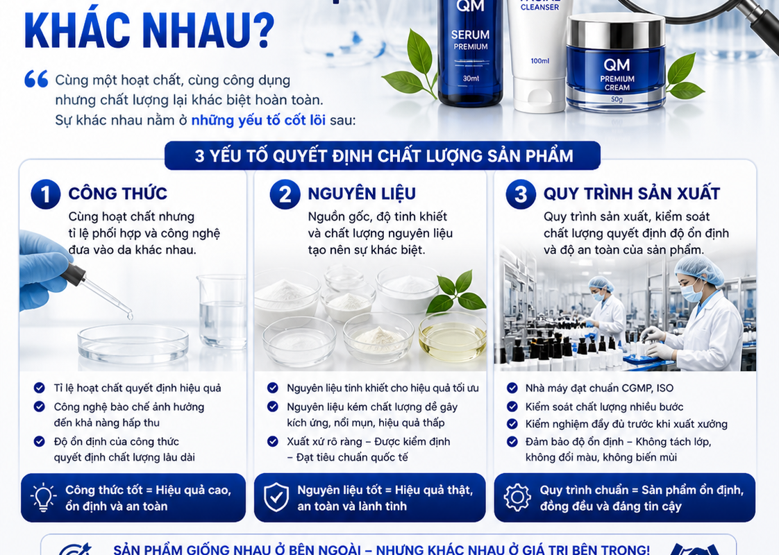 VÌ SAO 2 SẢN PHẨM GIỐNG NHAU NHƯNG CHẤT LƯỢNG KHÁC NHAU? 6