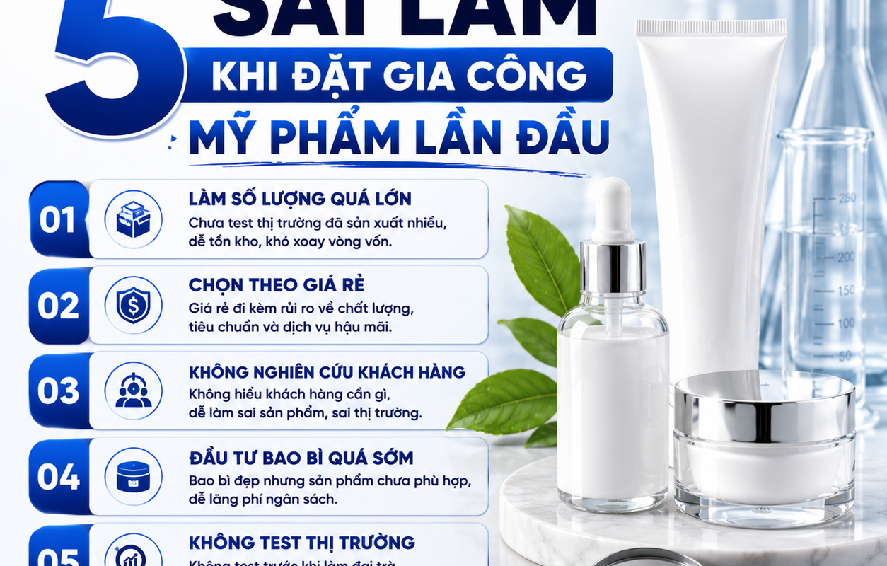 5 SAI LẦM KHI ĐẶT GIA CÔNG MỸ PHẨM LẦN ĐẦU 2