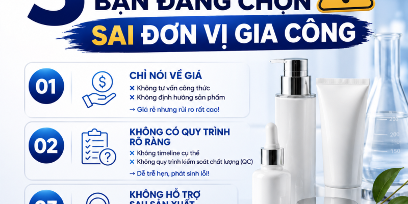 3 DẤU HIỆU BẠN ĐANG CHỌN SAI ĐƠN VỊ GIA CÔNG MỸ PHẨM 1