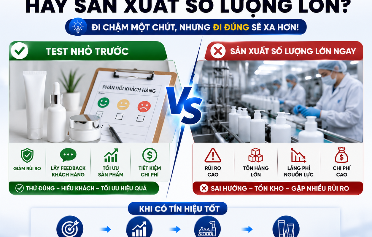 NÊN TEST THỊ TRƯỜNG TRƯỚC HAY SẢN XUẤT SỐ LƯỢNG LỚN? 5