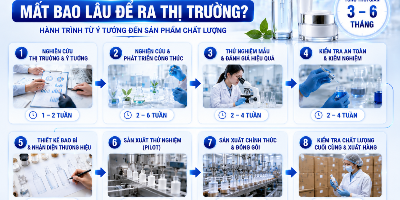 MỘT SẢN PHẨM MỸ PHẨM MẤT BAO LÂU ĐỂ RA THỊ TRƯỜNG? 3