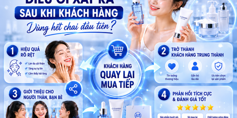ĐIỀU GÌ XẢY RA SAU KHI KHÁCH HÀNG DÙNG HẾT CHAI ĐẦU TIÊN? 1